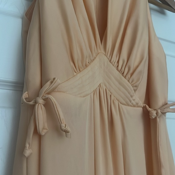 60s peach maxi dress - Picture 3 of 4